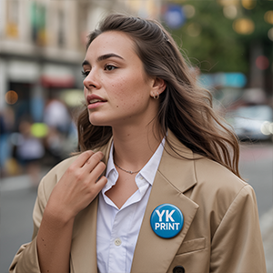 impression personnalisation badge bouton lyon