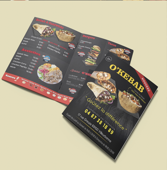 impression dépliant menu flyer lyon