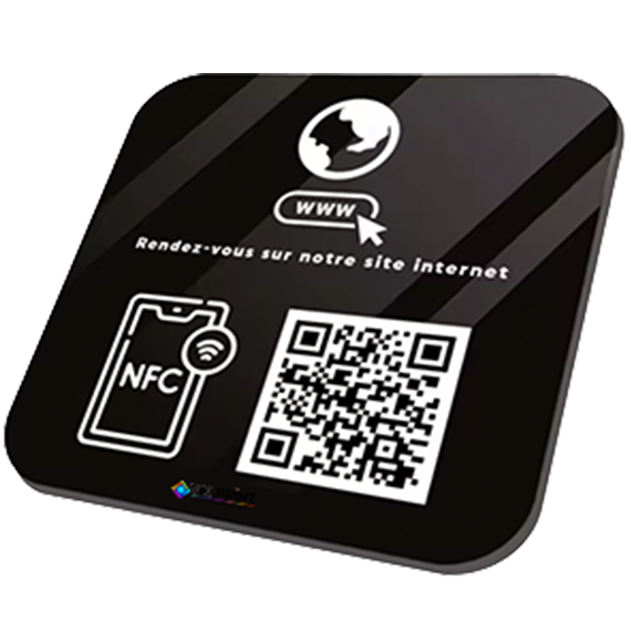 plaque nfc qrcode site internet lyon