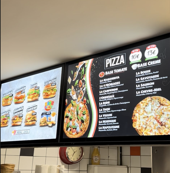 conception menu board restaurant lyon