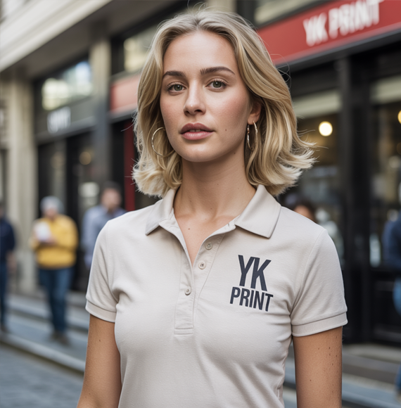 polo personnalise femme logo lyon